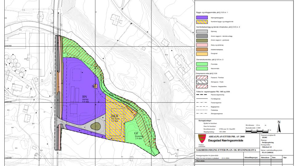 Lenkje til artikkel: Offentleg ettersyn - Detaljregulering for Daugstad næringsområde