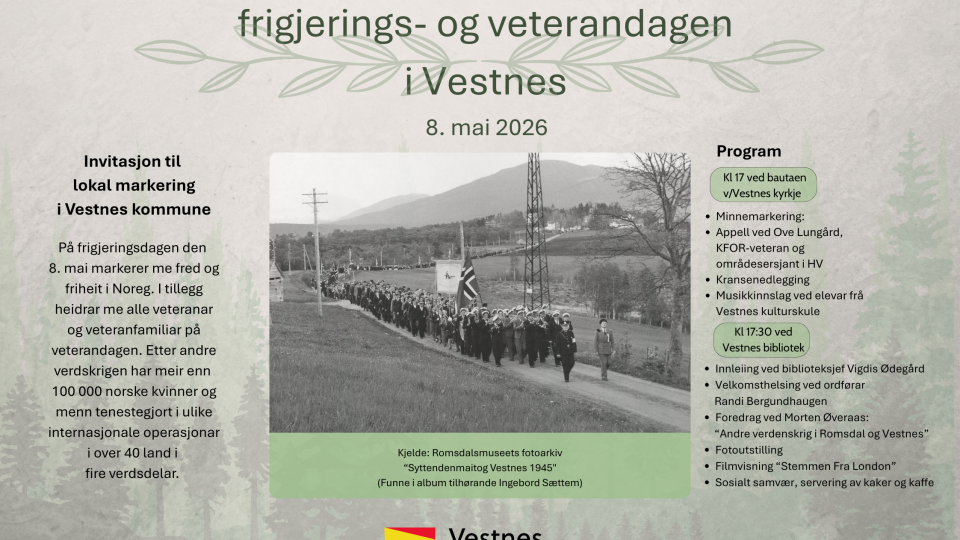 Lenkje til artikkel: Invitasjon til markering av frigjerings- og veterandagen 8. mai